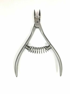 E-ZON German Professional Cuticle nippers 4'', Stainless Steel, Coil Spring