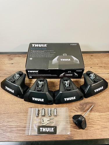 Thule Evo Flush Rail Foot Pack 710601 + Free Thule Lock/Key