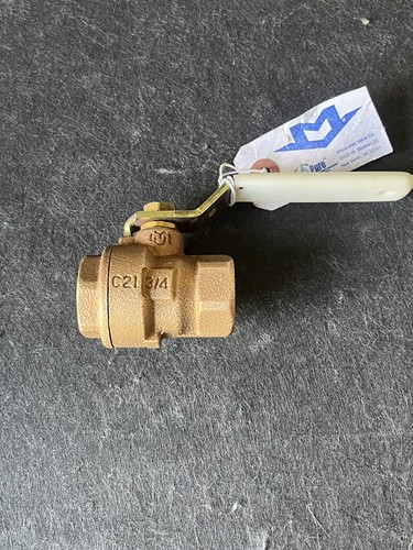 3/4" NPT Lead-Free Bronze Full-Port Ball Valve, 600 WOG, 150 WSP, MADE IN USA