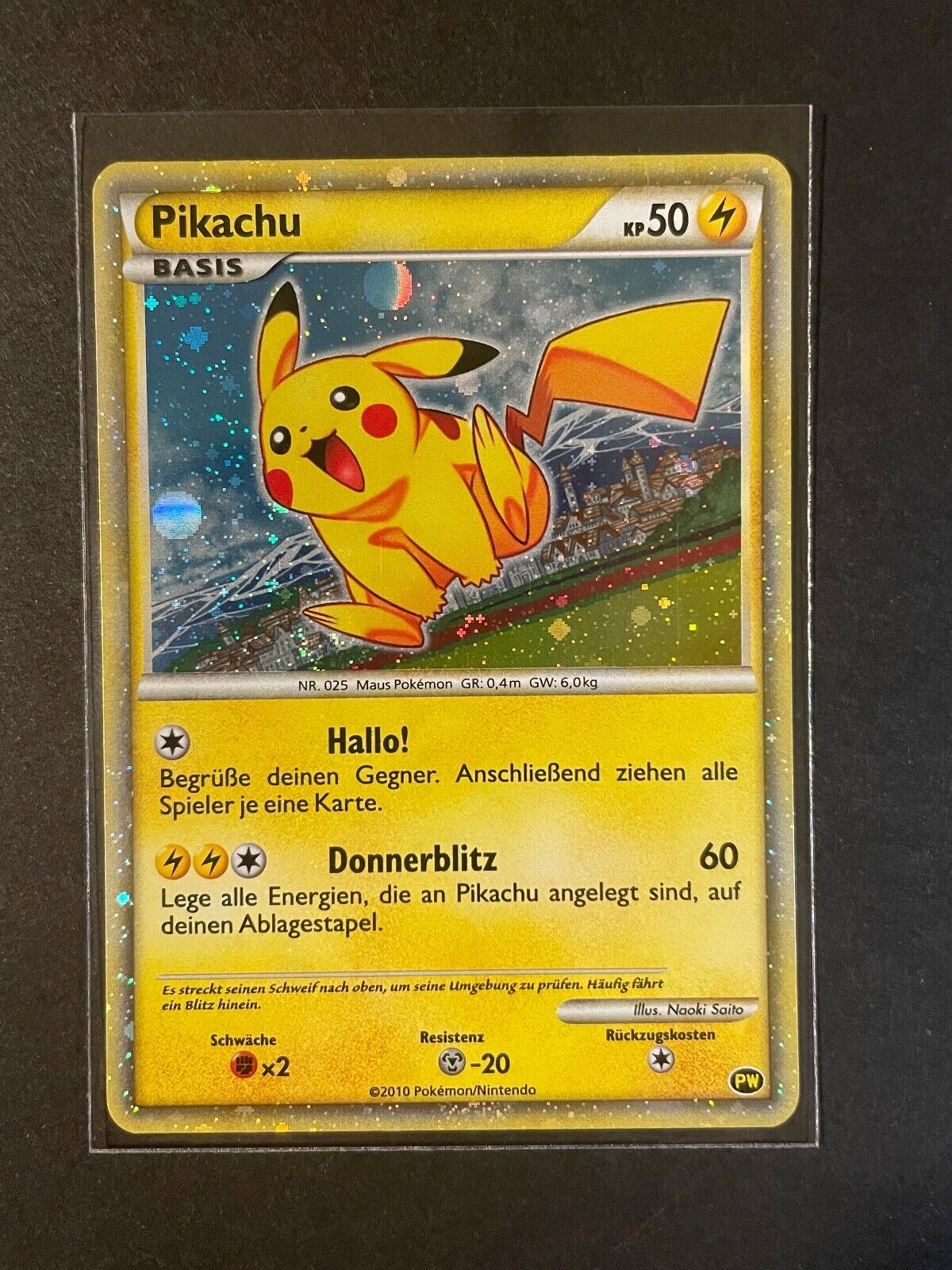Pokemon Pikachu 2010 World Collection PW German Holo Promo Pokemon Pikachu 2010 World Collection PW German Holo Promo