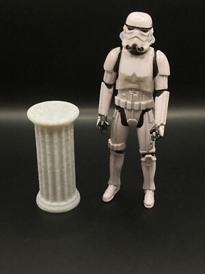 1 CUSTOM MARBLE PEDESTAL COLUMN for 3.75'' figure DIORAMA GI JOE STAR WARS (J10)