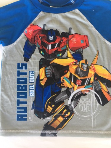 NEW Robots In Disguise Boys Size 6 7 Pajama 2-piece Set Shirt Pants Summer Fall