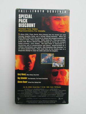 Plato's Run (VHS, 1998) Promotional Screener's Copy (NTSC/US/CA) Gary Busey