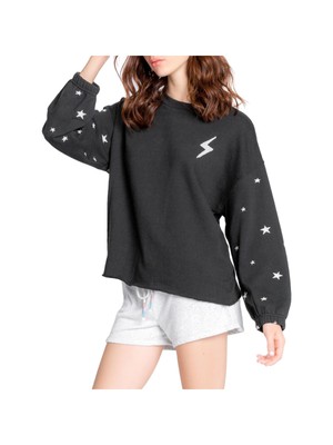 

PJSALVAGE Нижнее белье, черная рубашка для сна, пижамный топ, Черный