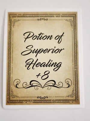 Potion of Superior Healing +8 Square Sticker Decal Embellishment Halloween Theme