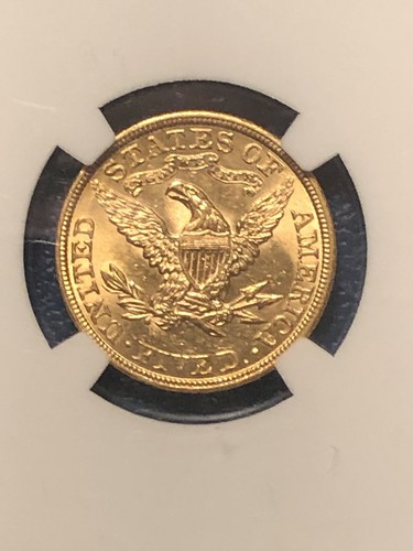 1907 $5 Liberty Head Gold NGC MS62