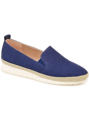 

JOURNEE COLLECTION Женские темно-синие эспадрильи Leela на танкетке с двойной спинкой, Navy, LEELA-FLAT