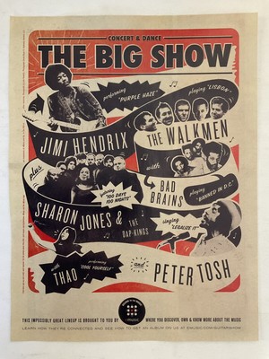 E Music Concert And Dance Big Show Print Ad Promo 2011 Hendrix Original 11-1