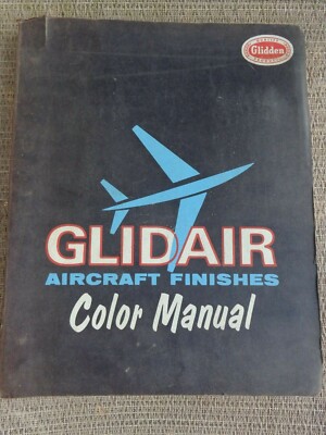 Vintage 1960's Glidden ''Glidair'' Aircraft Color Finishes Paint Sample Binder