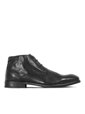 

HUDSON Мужские Черные Потертые Кожаные Ботинки Chukka на Круизном Блочном Каблуке, Черный, 4613010
