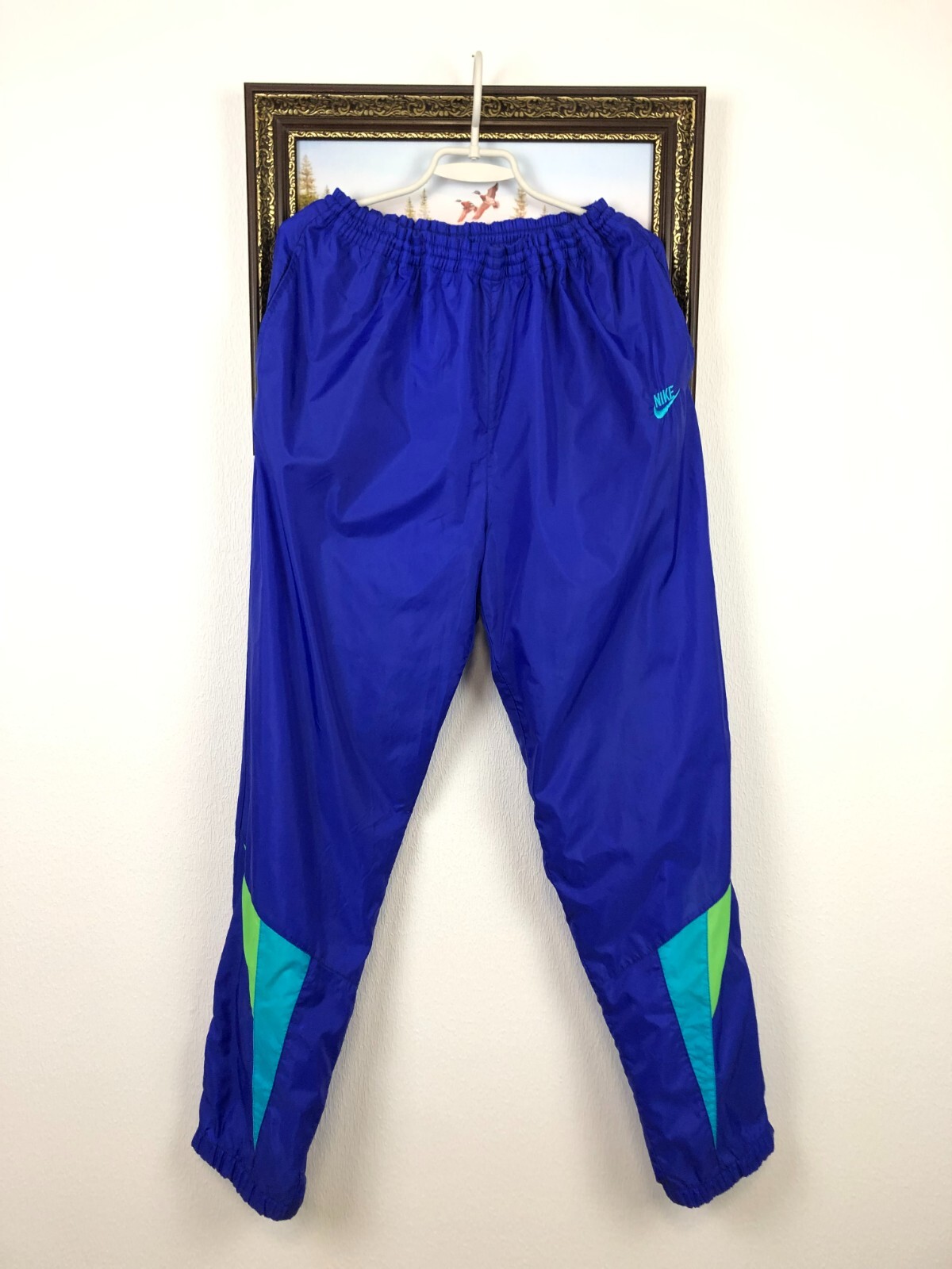 パンツ 90s Nike side full zip tech nylon pants Vintage 90s Nike Full Zip Side Navy Swishy Track Pants Bella