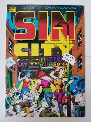 Sin City #1 VF/NM (1973, Cozmic Comics) H. Bunch, UK underground/indie comix
