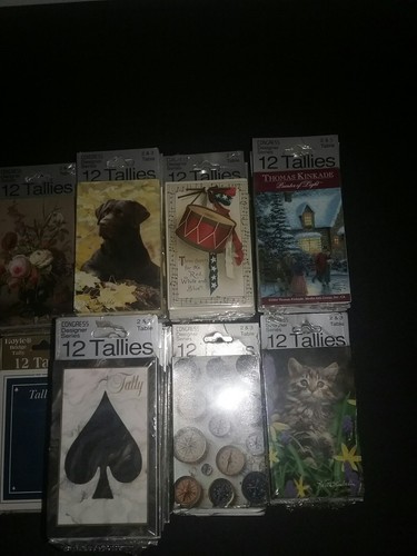 Lot of 53 Congress & Hoyle Bridge Tallies Thomas Kincade Cats Dogs Flowers Other