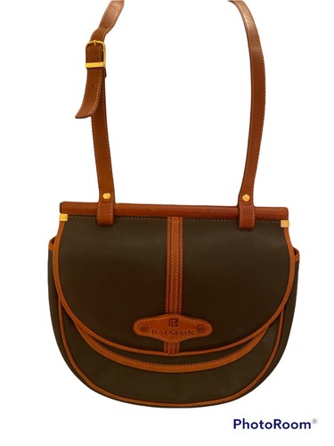 Vintage PIERRE BALMAIN Calfskin Black Leather Shoulder Bag Vintage PIERRE BALMAIN Calfskin Black Leather Shoulder Bag