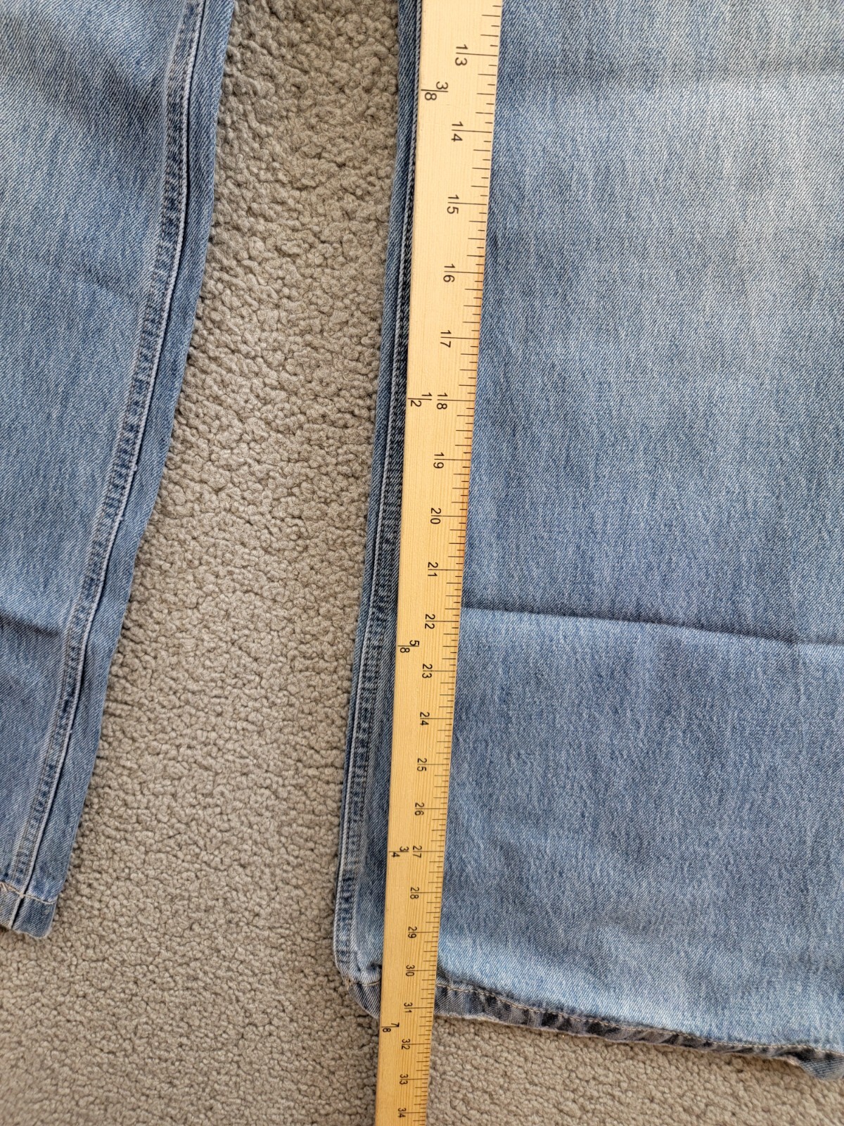 KanCan Hilo Ultra High Rise 90's Flare Jeans Womens 13/30 Medium Blue Button Zip - Picture 7 of 18