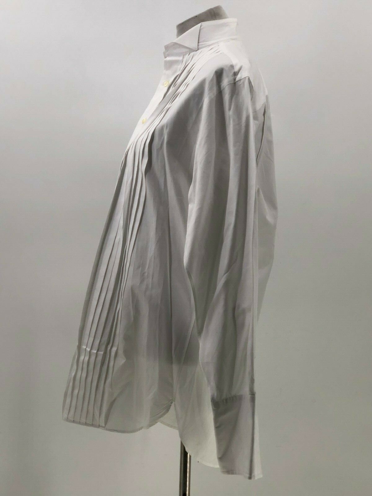 JOS A BANK TUXEDO PLEATED FORMAL WHITE DRESS SHIRT MENS SIZE 14 1/2-33 H62