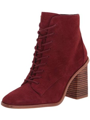 

Женские кожаные ботильоны VINCE CAMUTO Maroon Dreveri с квадратным носком на блочном каблуке, размер 8 м, VC-DREVERI