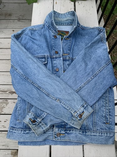 VINTAGE STRUCTURE JEANSWEAR DENIM JACKET 80S VTG Size LARGE