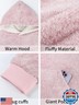 PJGGZ Snuggie blanket for adult, Wearable Blanket Hoodies for Women and Men Warm Cozy Sherpa Hooded Blanket Sweatshirt with Giant Pocket(Pink, Standard)