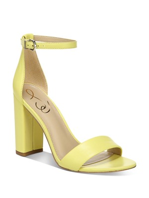 

SAM EDELMAN Женские кожаные босоножки на каблуке с желтой спинкой Yaro Almond 7,5, Желтый, E85111B