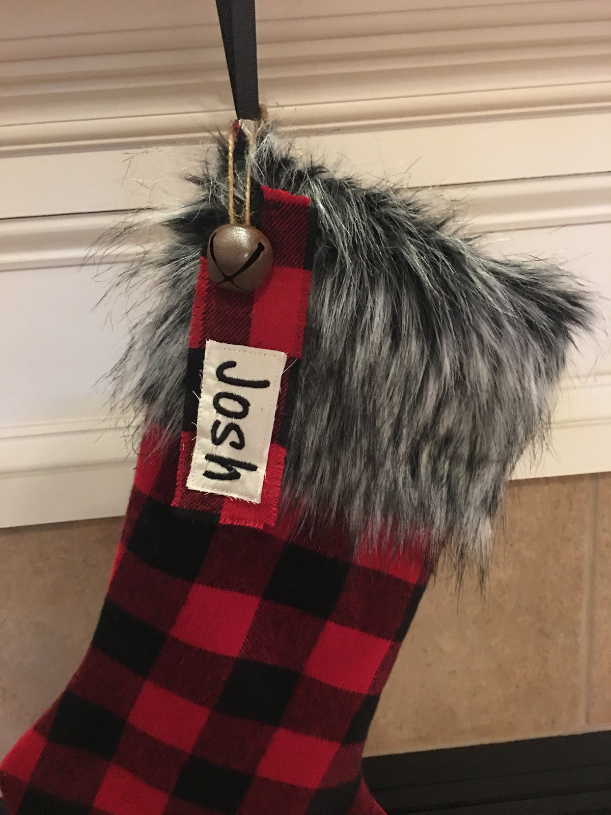 Buffalo Plaid Christmas Stocking - Handmade and Personalized