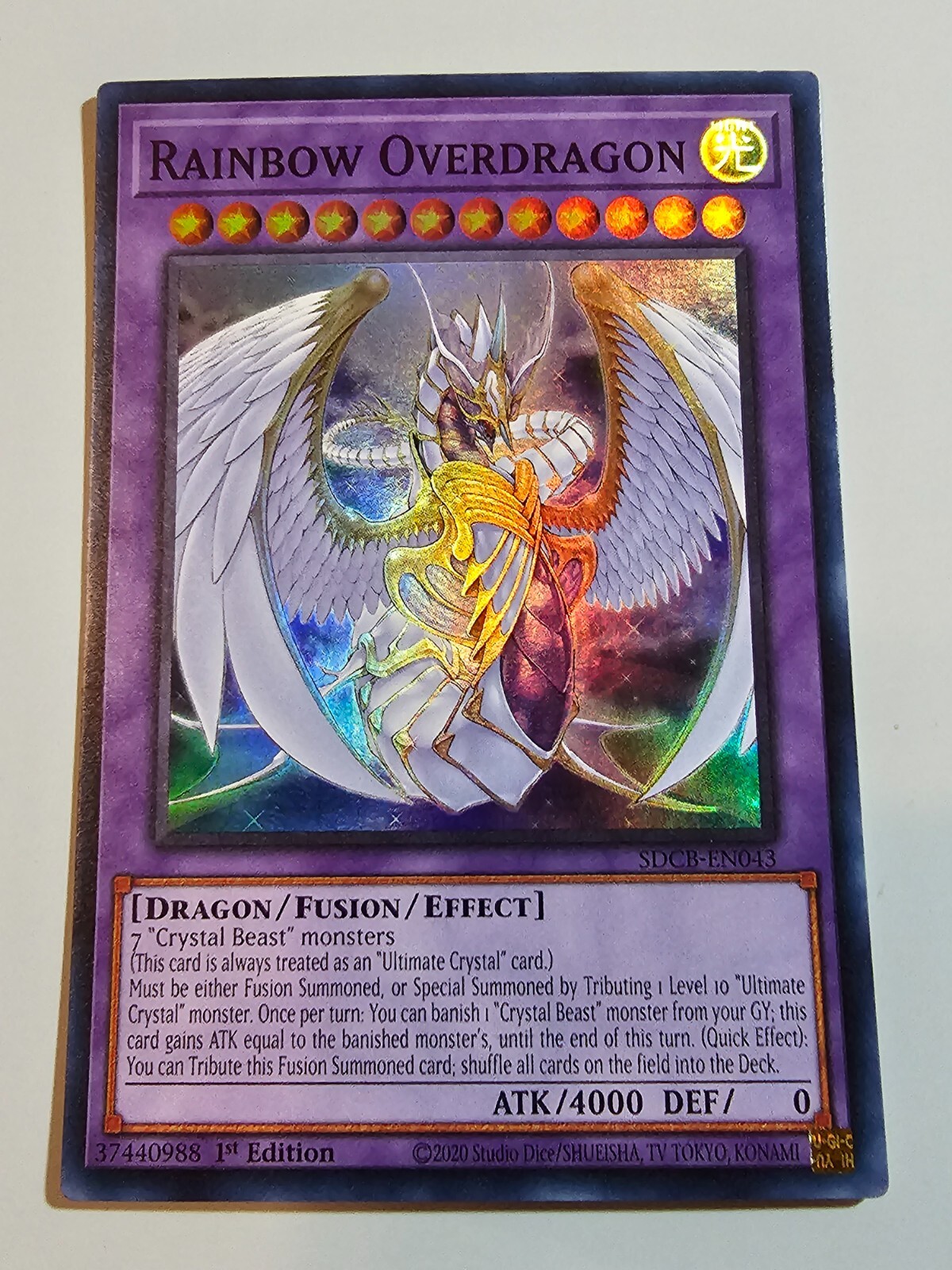 Rainbow Overdragon - SDCB-EN043 - Super Rare - 1st Edition