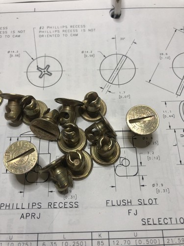 tu☆ 10ea) FA5-35 F5-35 DZUS Quarter Turn Fasteners, CAD2 Plated