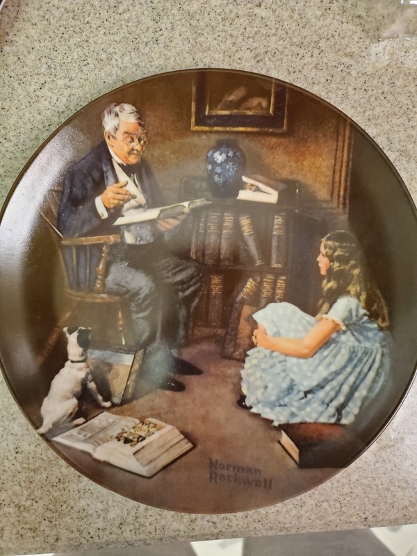 Norman rockwell Plates,Centennial, The Story Teller