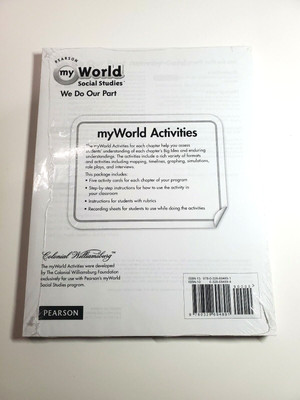 Pearson My World Social Studies We do our Part Activity Card Set New Sealed