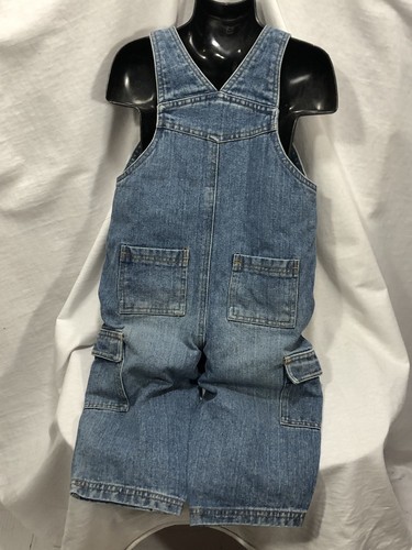Overalls Jean Denim Eddie Bauer Kids 24 month Medium Wash Domes Snaps