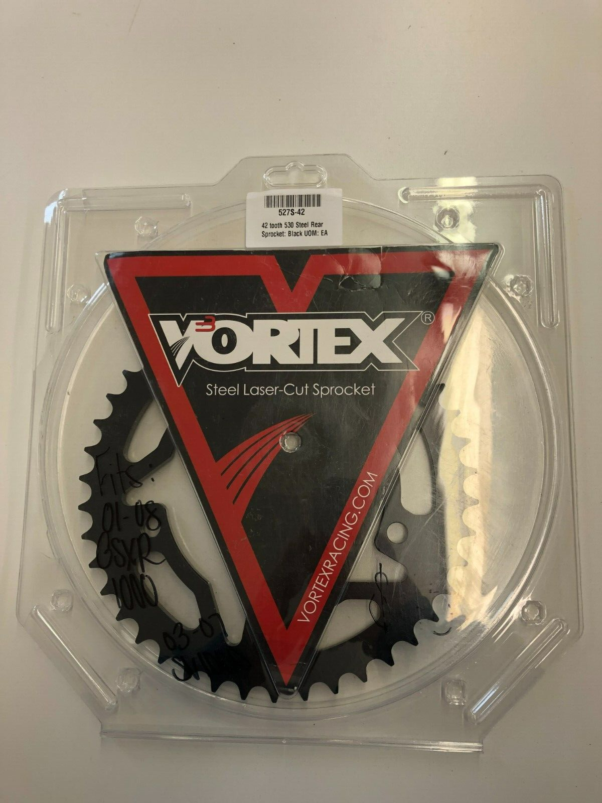 NOS NEW Vortex Steel Rear Sprocket Black 530  42-Tooth P/N 527S-42 OEM