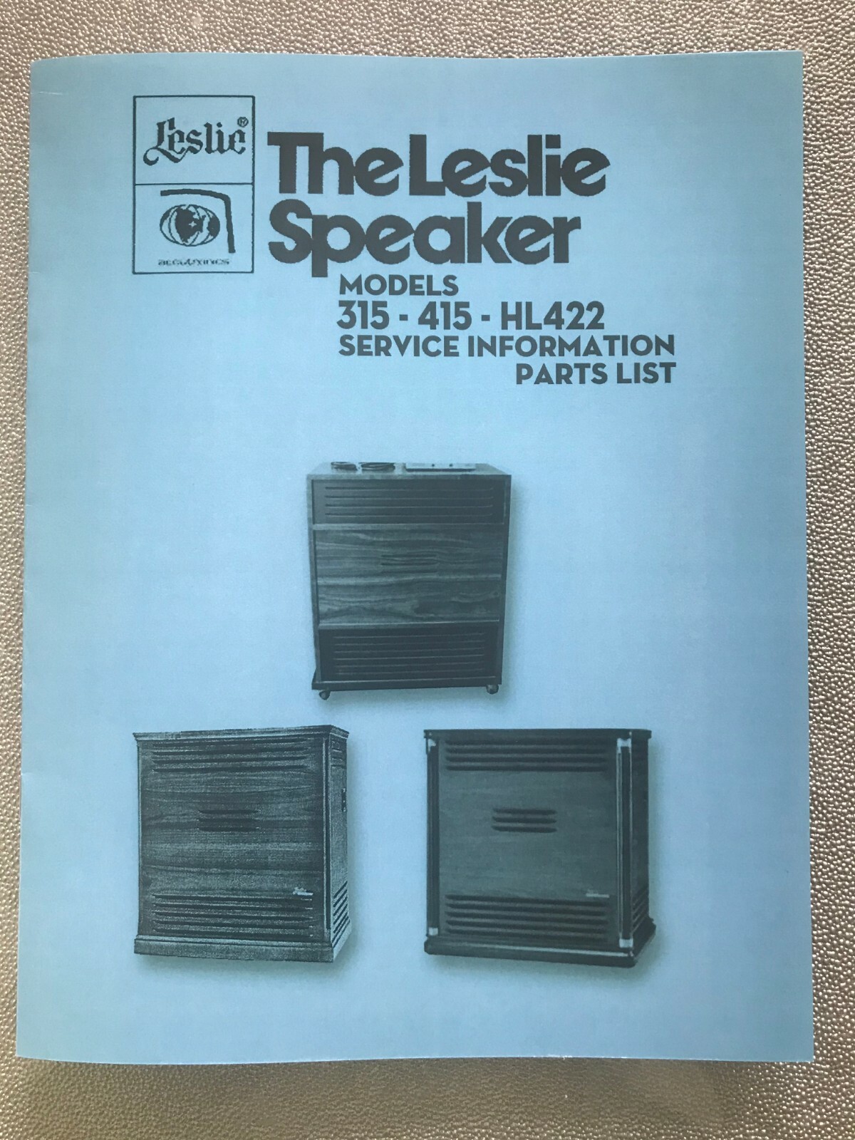 Leslieページ Service Information Leslie Speaker Model 315/415/HL422 | eBay