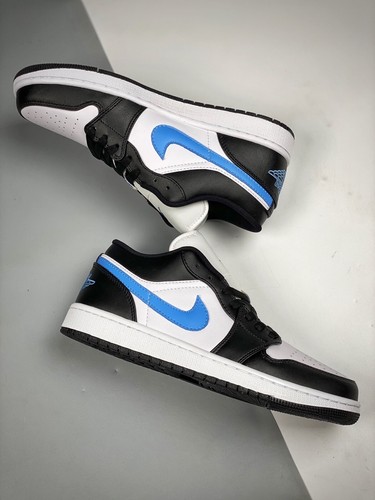 靴 AIR JORDAN 1 LOW Black/White/ Blue 553558-140 Nike Air Jordan 1 Low Black White Alternate Royal