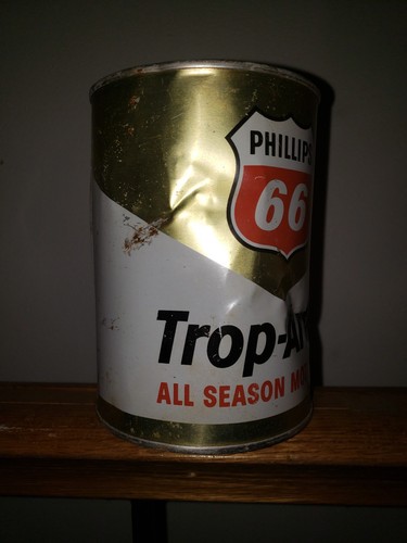 Vintage Phillips 66 Phillip's Sixty Six TropArtic Trop Artic Motor Oil Can 1qt