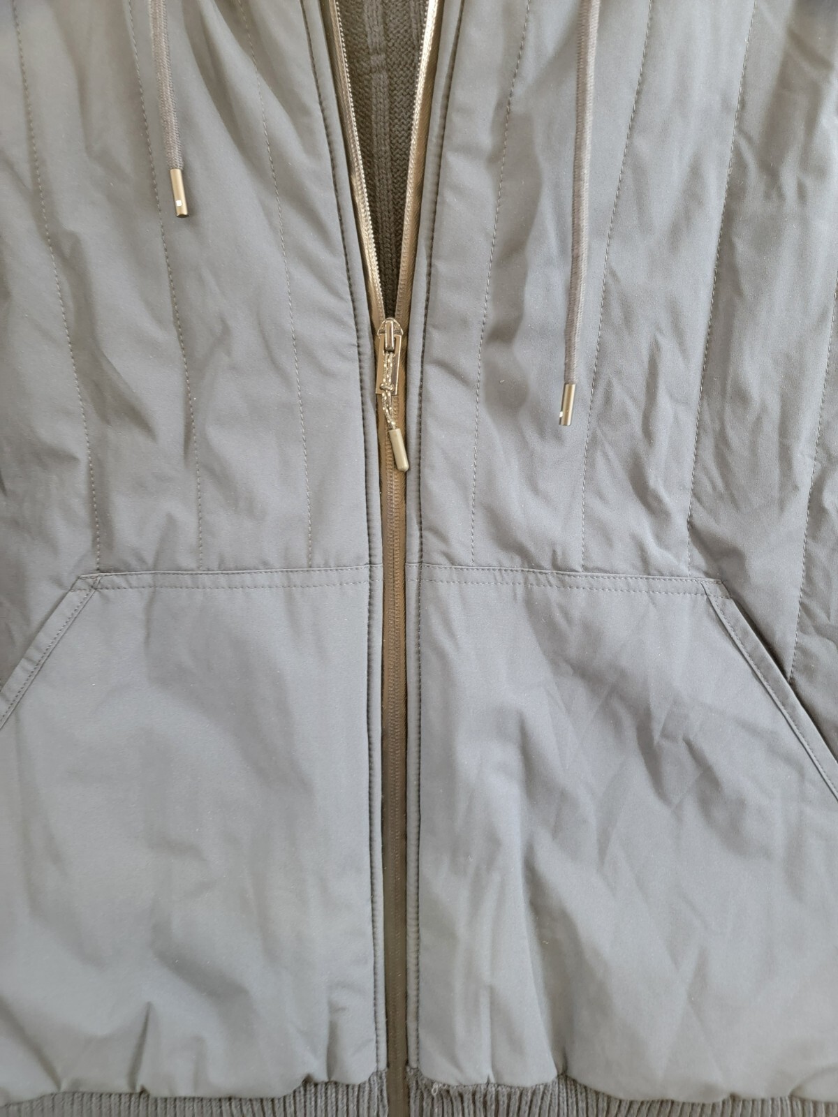 BASS OUTDOOR Mixed Media Zip-Front Hooded Sweater Jacket Men's M Navy Blaze L/S - Picture 9 of 17