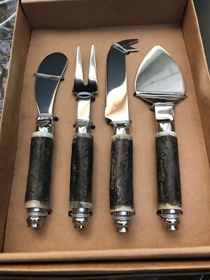 Napa Home & Gard Cheese Knife Set 4 pcs Brown Plastic Handle Couteaux de Fromage
