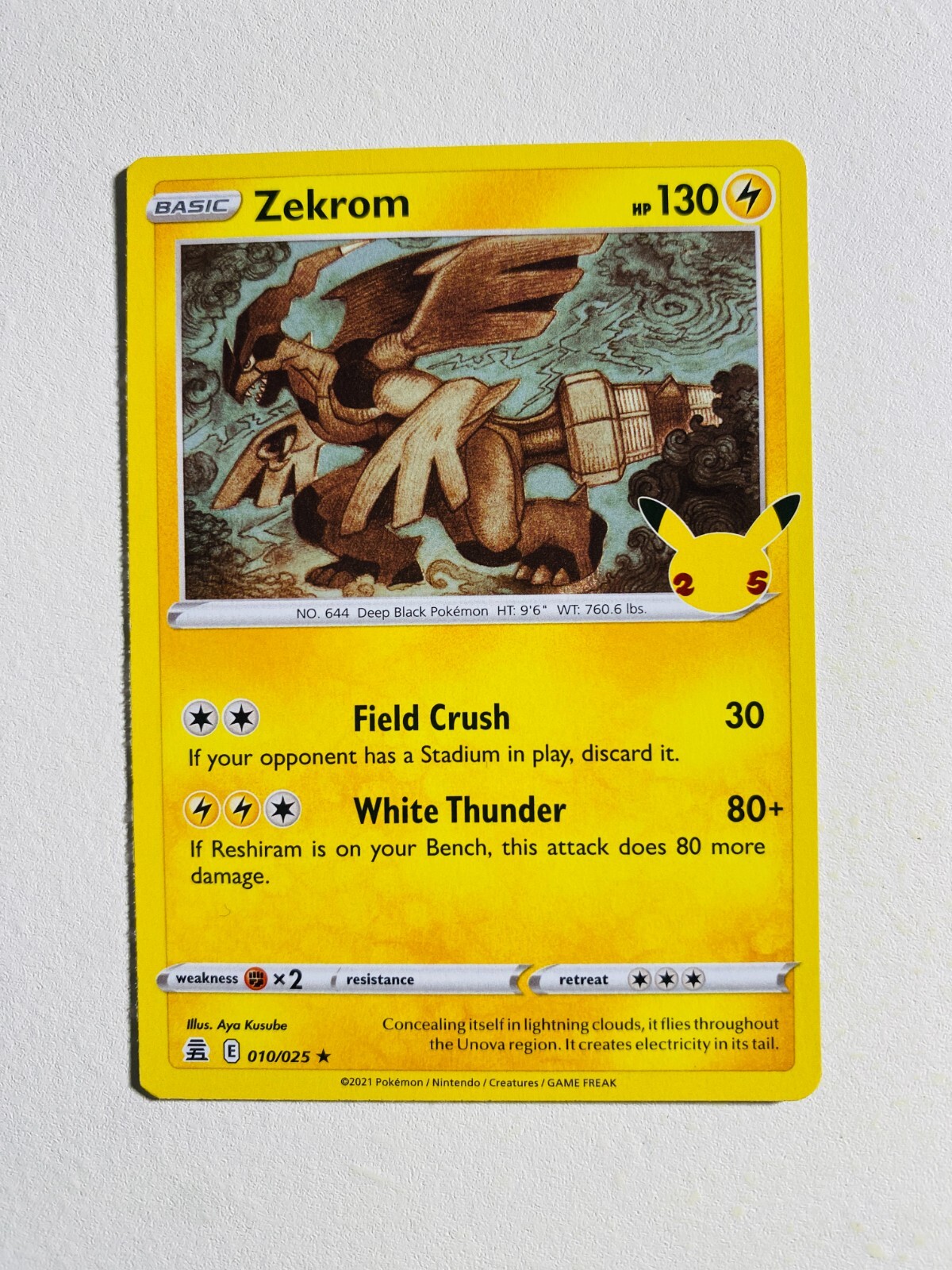 POKEMON #644 ZEKROM 010/025 BASIC FOIL NM-MT CARD | eBay