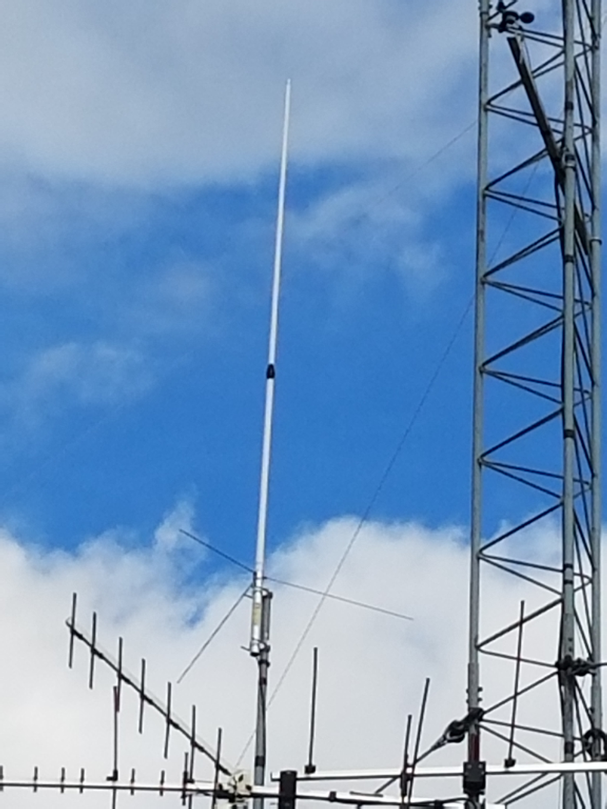 Dual Band Vertical Base Antenna UHF VHF High Gain Fiberglass for Ham