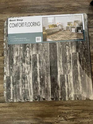 Best Step Comfort Flooring 6 pack New Gray wood Grain