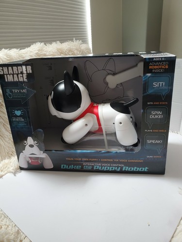 sharper image duke the puppy trainable robot toy