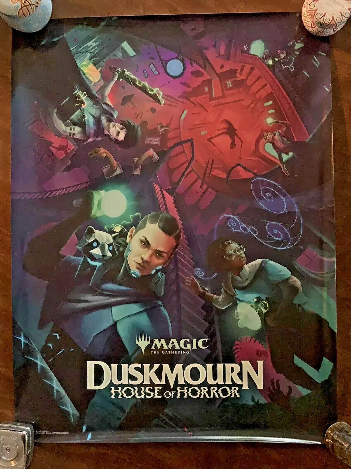 ПЛАКАТ из ФОЛЬГИ магазина DUSKMOURN 18x24 НОВЫЙ рекламный знак MTG Magic Gathering TCG