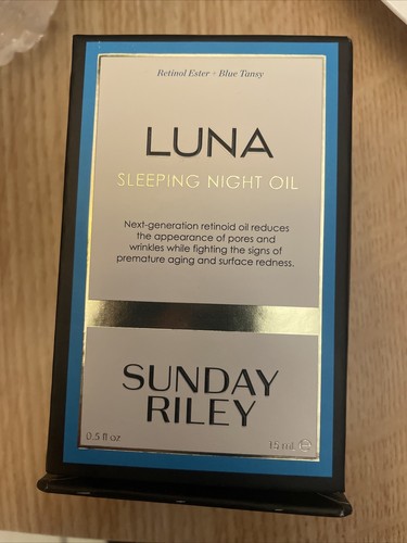 NEW Sunday Riley Luna Sleeping Night Oil 15ml/.5oz NEW IN BOX RV $55