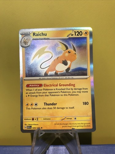 Raichu 26/165 Rare Holo Scarlet & Violet 151 Pokémon TCG LP