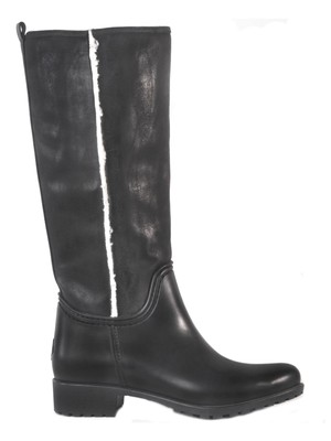 

DAV Womens Black Shaft Equestrian Fold для резиновых ботинок средней высоты Cheyenne, Черный, CHY-T