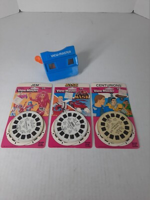 Vintage MASK JEM CENTURIONS 3 Reel NIP 3d View-Master Blue Lot of 4 1980s