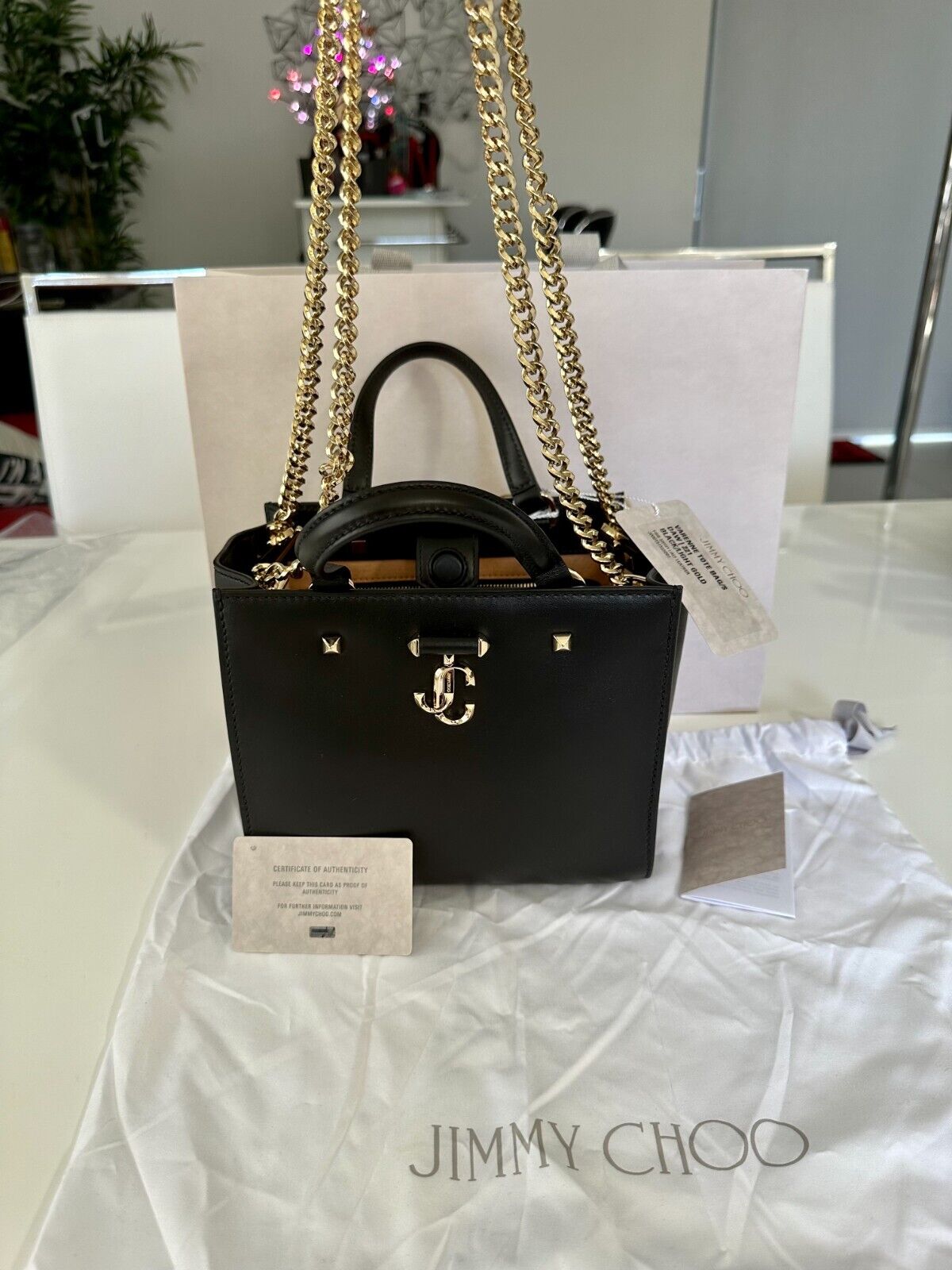 Jimmy Choo Varenne Tote Bag SMALL Black | eBay Jimmy Choo Varenne Tote Bag SMALL Black | eBay