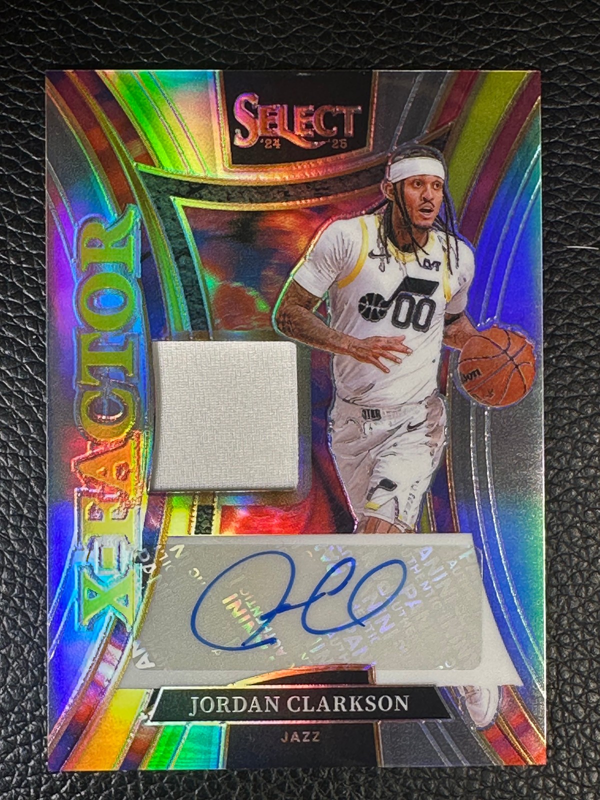 2024 Panini Select Xfactor Jordan Clarkson 80/199 Auto Autograph Jersey