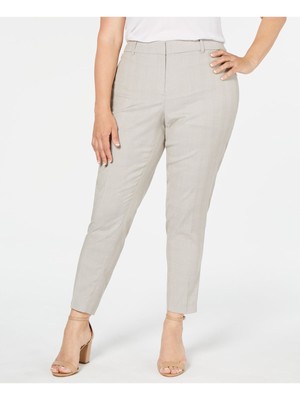 

CALVIN KLEIN Женские бежевые узкие брюки Plus, Бежевый, X94P2037