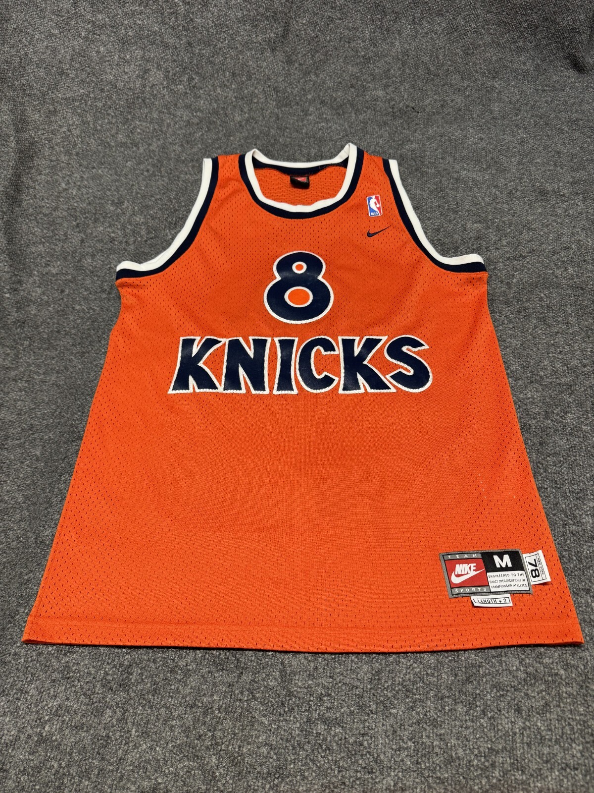 NBA NIKE 90's KNICKS ＃8 SPREWELL Vintage Nike NBA New York Knicks Latrell Sprewell #8 Sewn