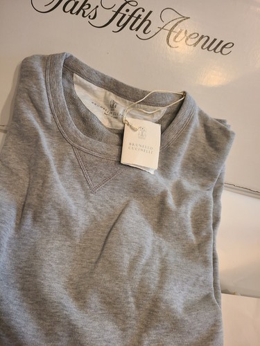 Pre-owned Brunello Cucinelli $1000  Men Gray Sweatshirt Eu 62/us 2xl Authentic